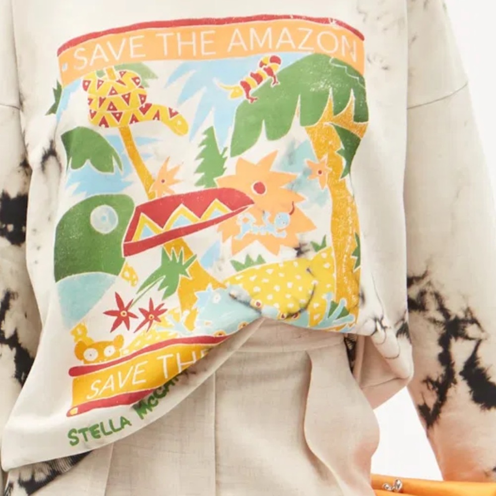 STELLA MCCARTNEY

X Greenpeace Rainforest-Print Cotton Sweatshirt - Picture 3 of 9